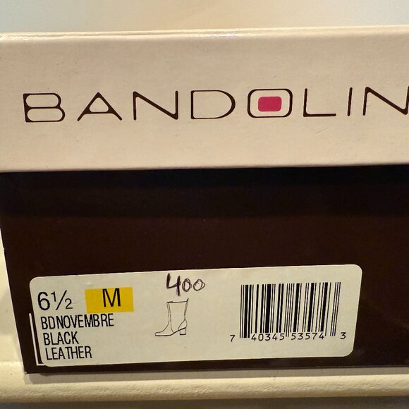 Bandolino BDNOVEMBRE Black Leather Boots Size 6 1/2 - Picture 13 of 14